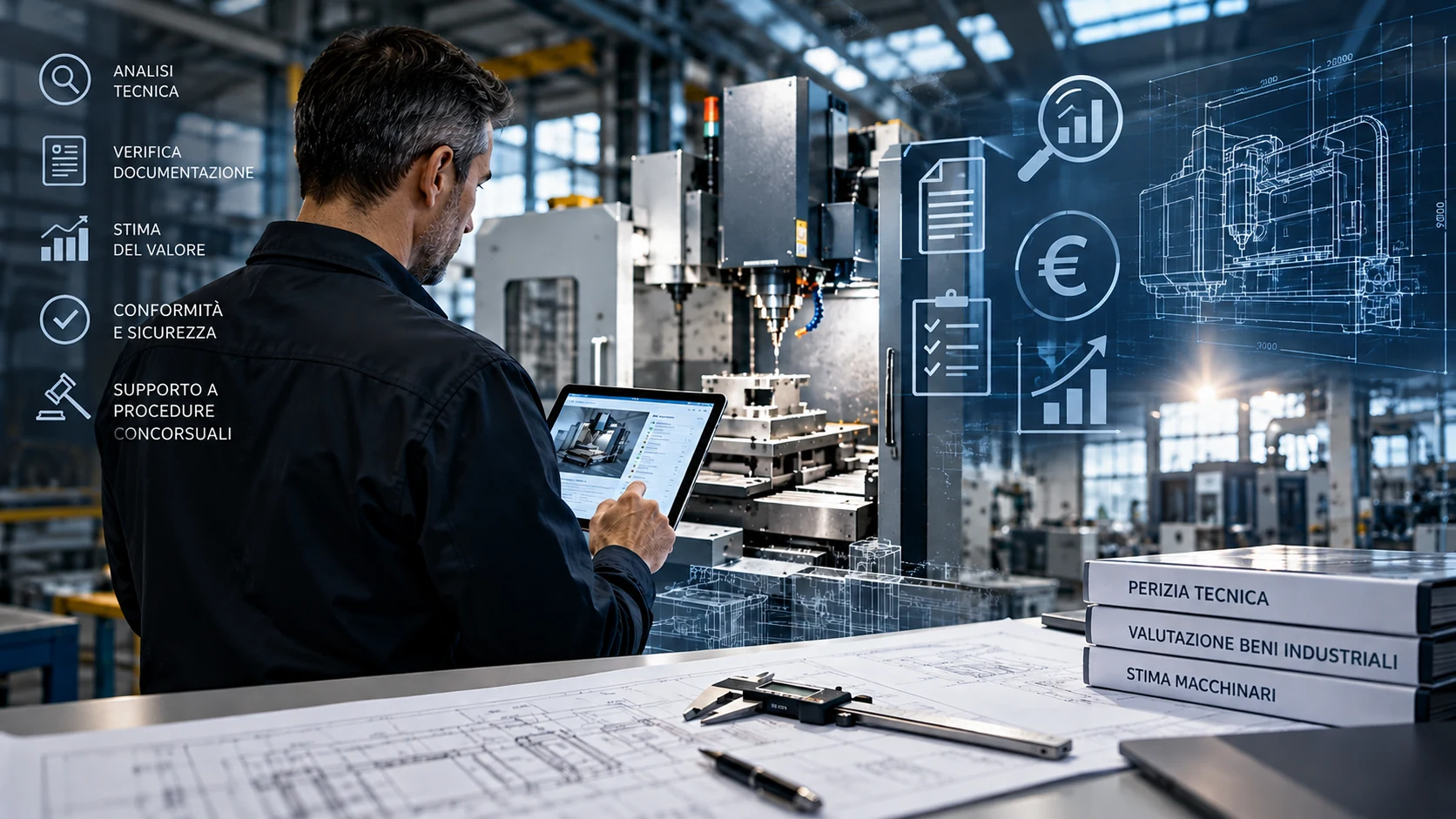 Perizia tecnica e valutazione di macchinari e beni industriali